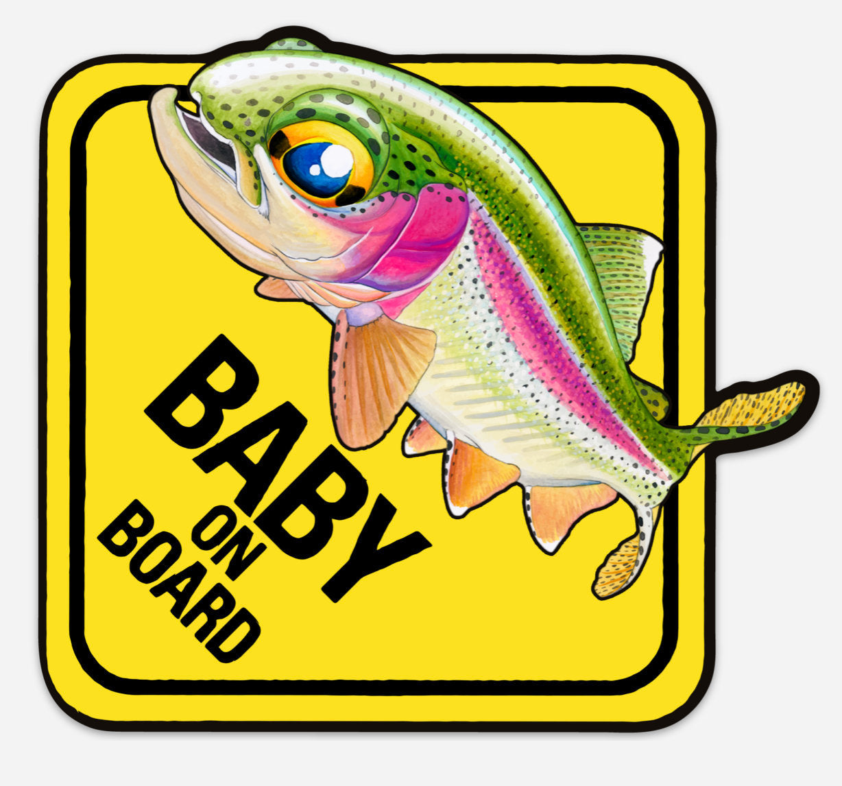 Fly Slaps Ornamented Bass Sticker - Bass Fishing Stickers