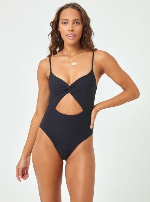 Product  LSPACE Ribbed Baewatch One Piece Swimsuit