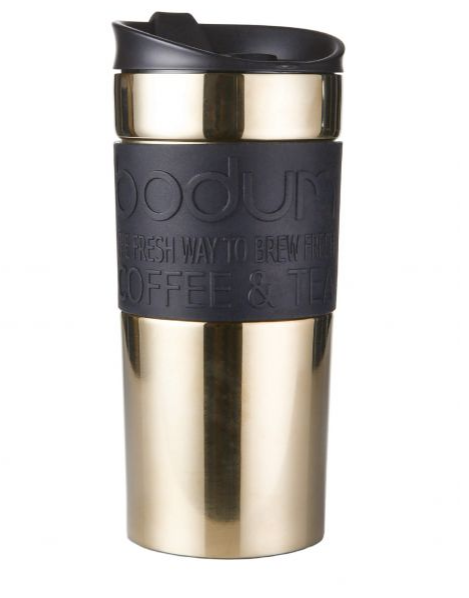 gold travel mug