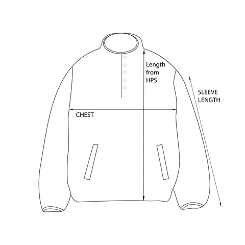 Size Chart Unisex Fleece Quarter Snap – Parks Project