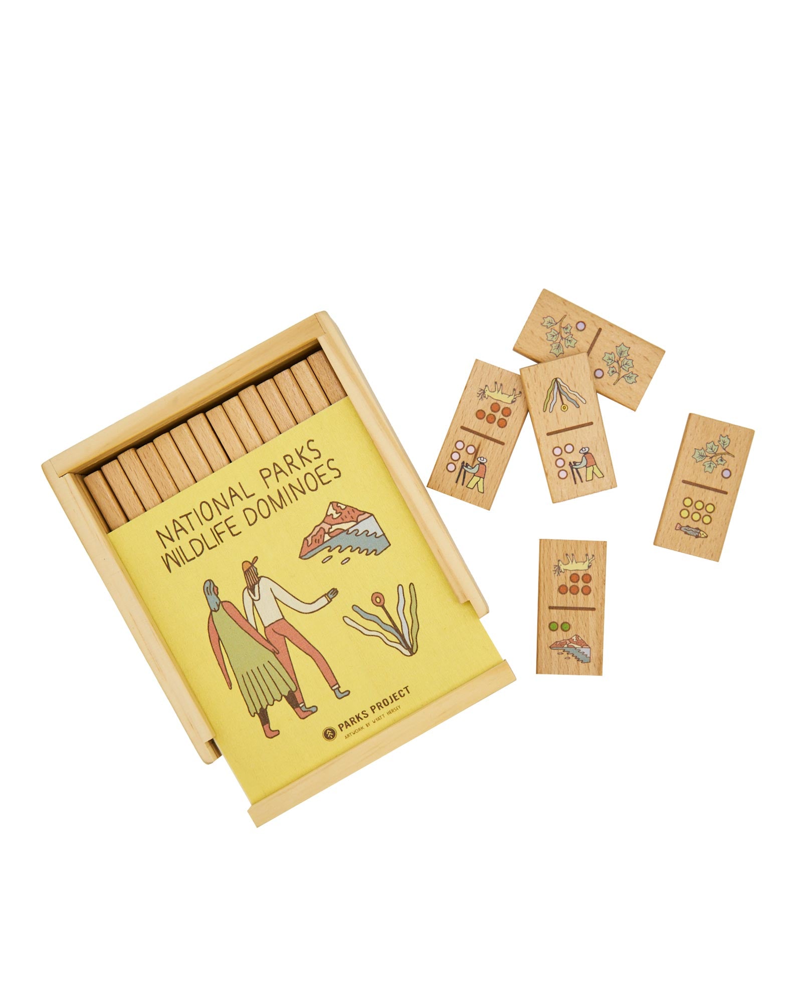 Our National Parks Wildlife Wooden Dominoes Set