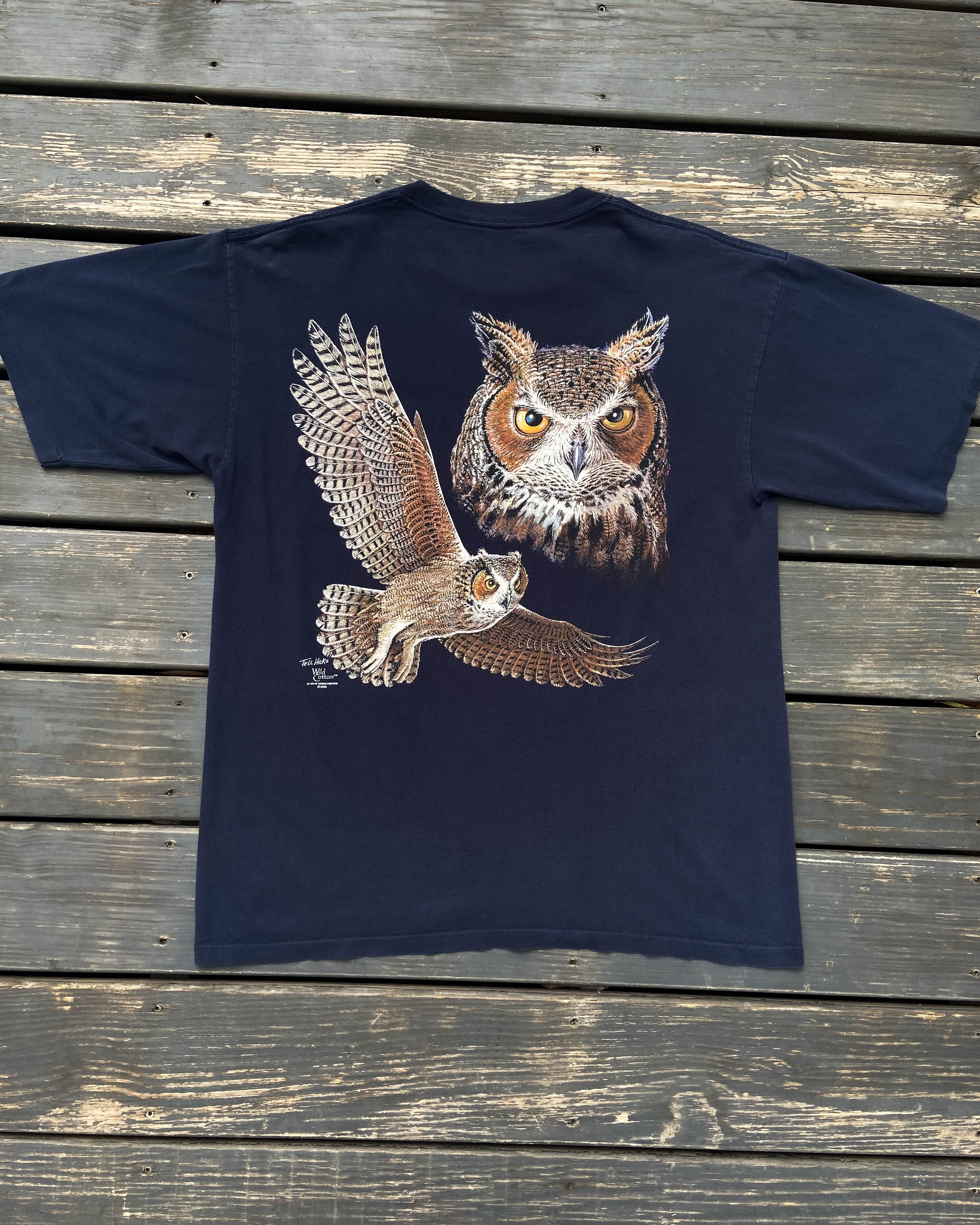 Vintage Owl Double Sided Shirt