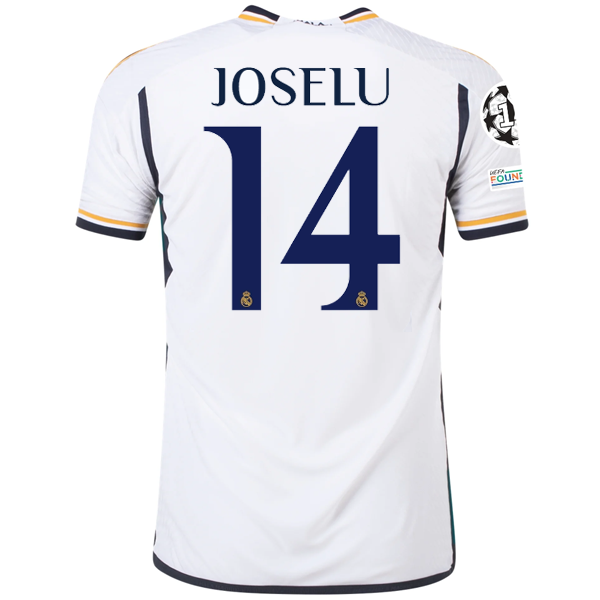 adidas Real Madrid Authentic Joselu Home Jersey w/ Champions League ...