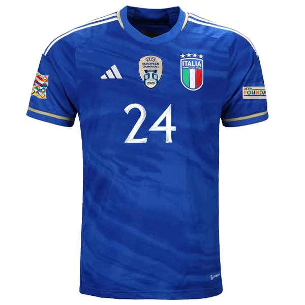 adidas Italia Home Jersey con Euro Champion + Nations Parches 2 - Soccer Wearhouse
