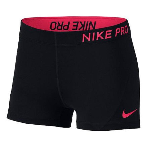 nike pro shorts pink and black