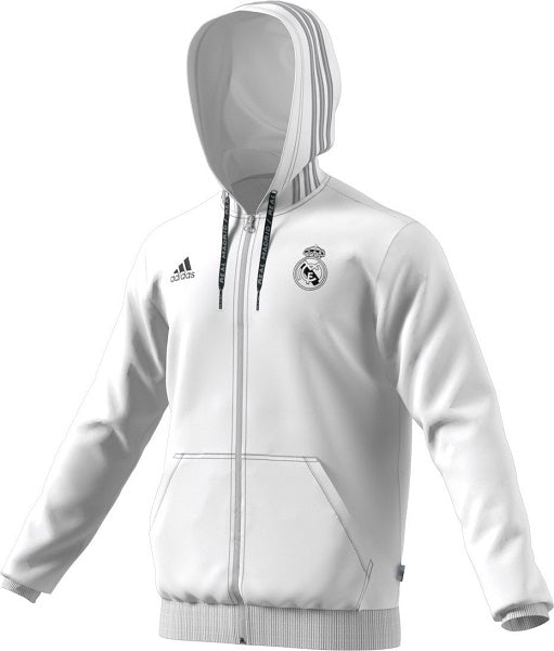 real madrid white hoodie