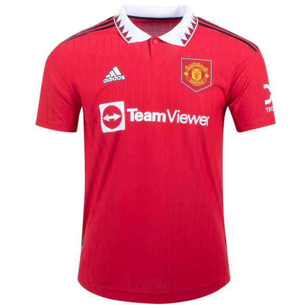 Adidas Manchester United Authentic Home Jersey w/ EPL + No Room for Racism Patches 22/23 (Real Red) Size XXL