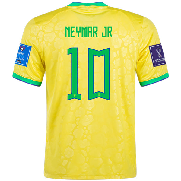Brazil Jr. Jersey 22/23 w/ World Cup 2022 Patches (Dy - Wearhouse