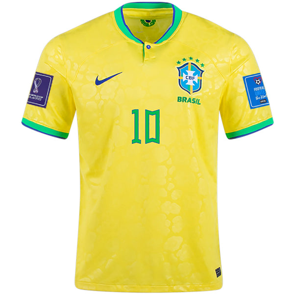 Brazil Jr. Jersey 22/23 w/ World Cup 2022 Patches (Dy - Wearhouse