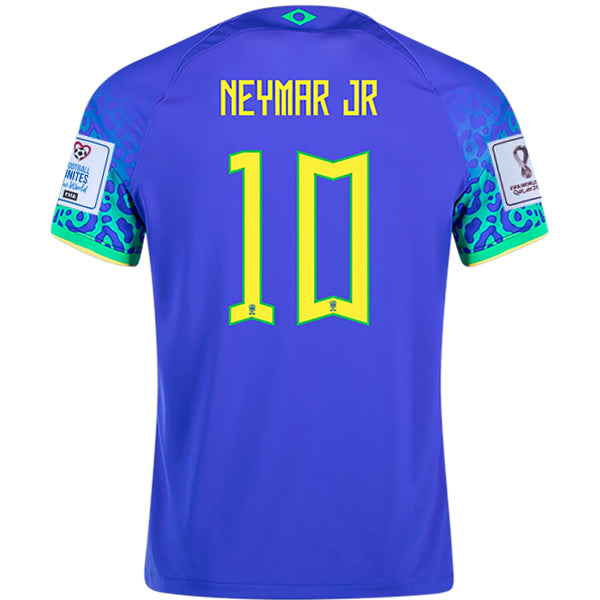 Nike Brazil Away Jersey 22/23 w/ World Cup 2022 Patches (Paramount Blu -  Soccer Wearhouse