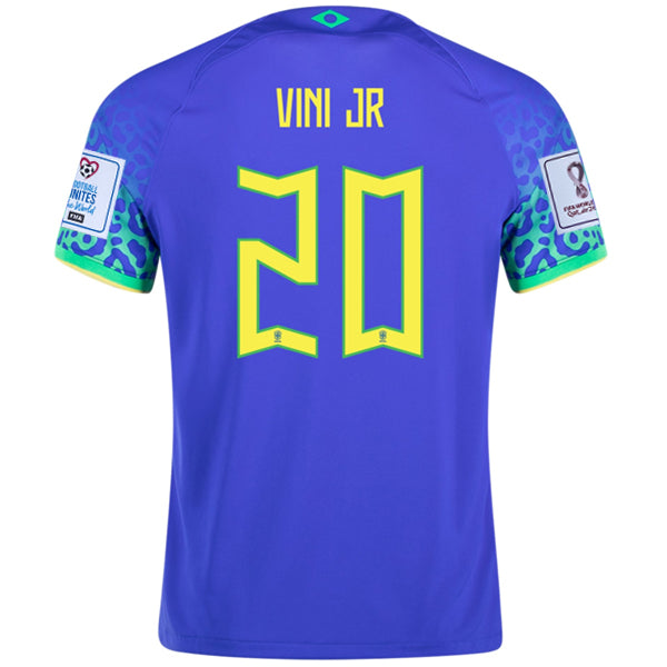 Nike Brazil Away Jersey 22/23 w/ World Cup 2022 Patches (Paramount Blu -  Soccer Wearhouse