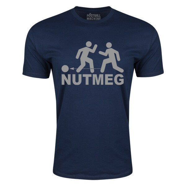 Football Machine Stick Figure Nutmeg T-Shirt (Navy)