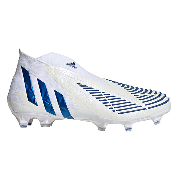 adidas Predator FG Soccer Cleats (Cloud White/Hi-Res Blue) Soccer Wearhouse