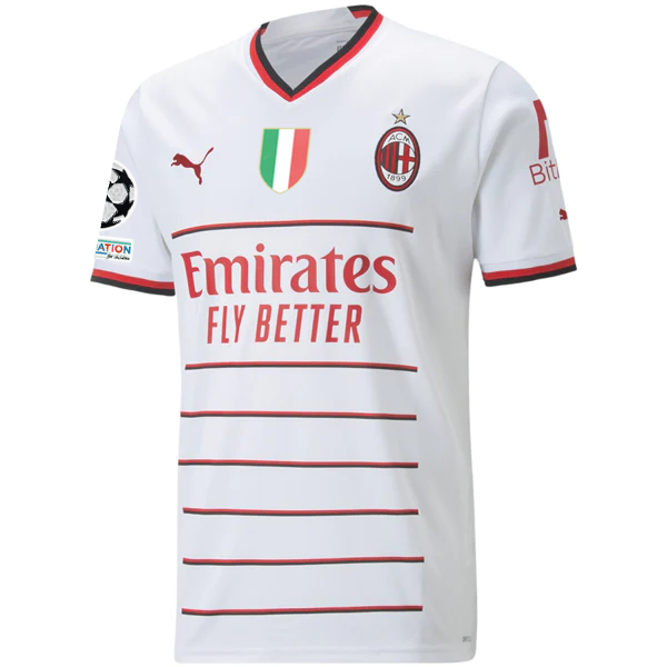 Puma AC Milan Away w/ Champions League + Scudetto Patches Soccer Wearhouse