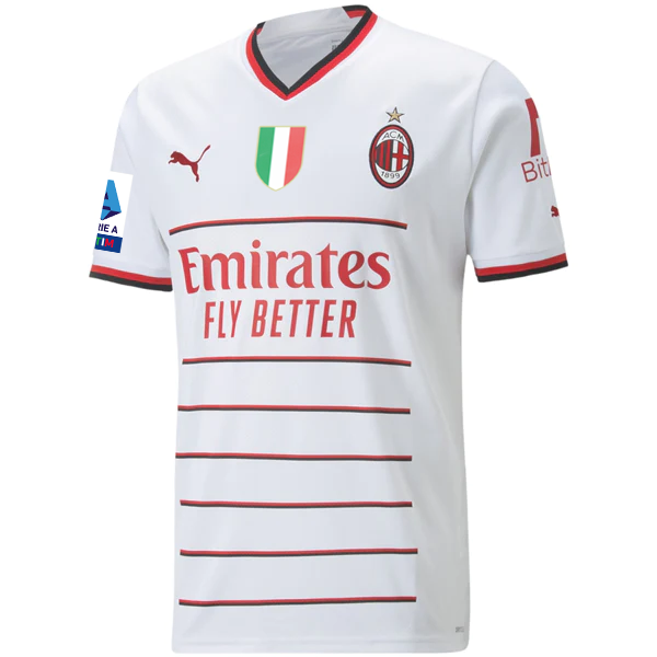 Puma AC Theo Away Jersey w/ Serie A + Scudetto Soccer