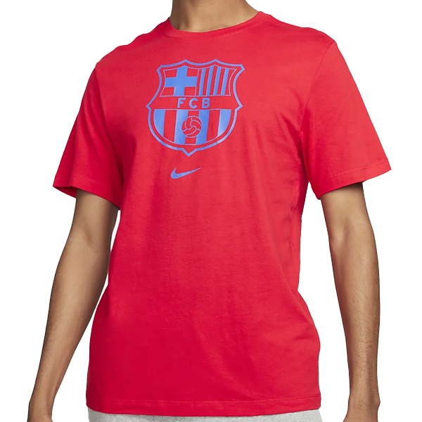 Nike FC Barcelona Crest T-Shirt (University Red) - Soccer Wearhouse