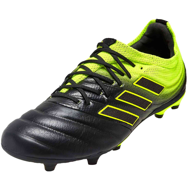 adidas Jr. Copa 19.1 FG Soccer Cleats (Black/Solar Yellow) Wearhouse