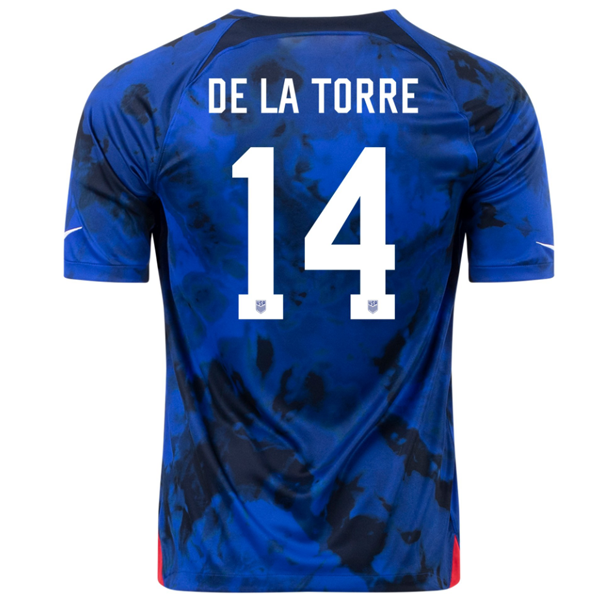 Nike United States Luca De La Torre Away Jersey 22/23 Blue/Whi - Soccer Wearhouse