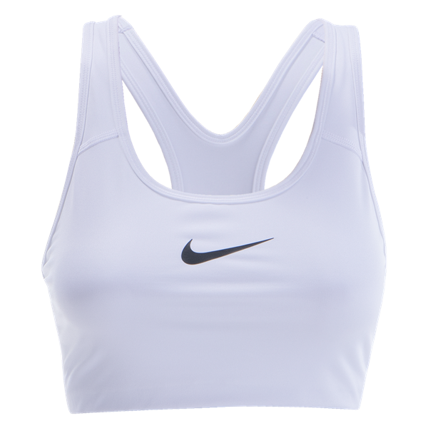 Nike Womens Dri-Fit Swoosh Longline Sports Bra (White)