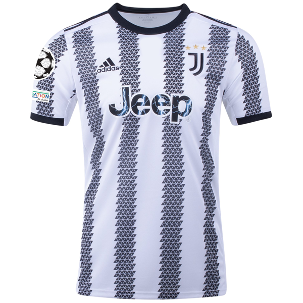 adidas Juventus Jersey con parches de la Liga de Campeones 22/23 - Soccer Wearhouse