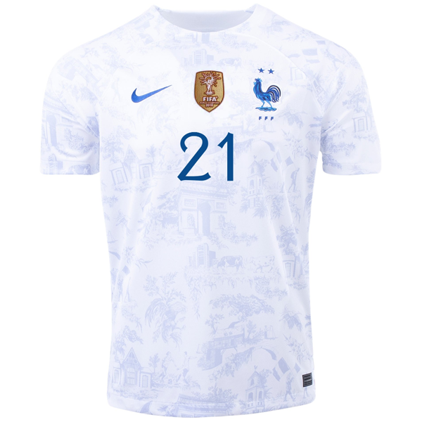 Nike France Lucas Hernandez Away World Cup Patch 22 Soccer Wearhouse