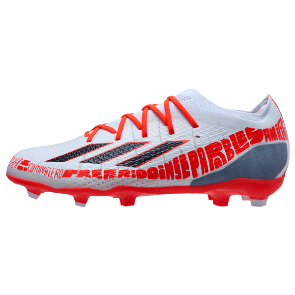 adidas Speedportal Messi.1 FG Soccer Cleats (White/Solar Red) - Soccer Wearhouse
