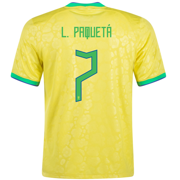 fotografía Disfraces Concesión Nike Brazil Lucas Paqueta Home Jersey 22/23 (Dynamic Yellow/Paramount -  Soccer Wearhouse