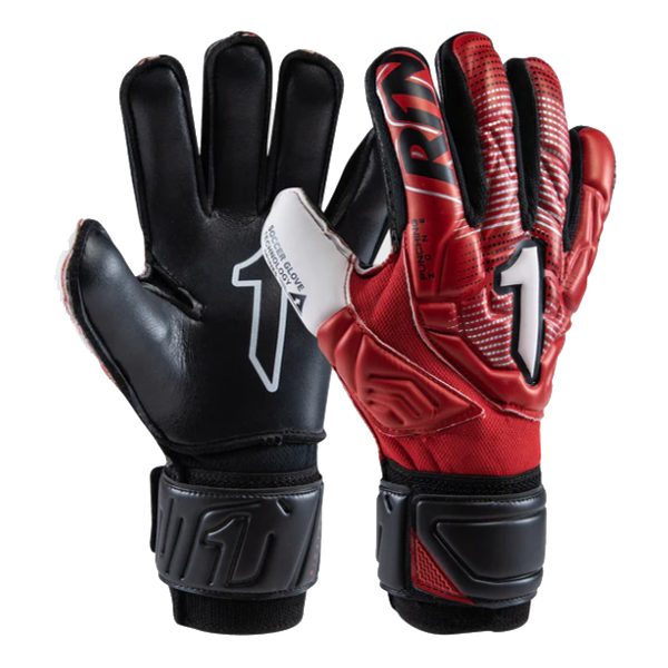 Rinat Egotiko Stellar Spine Semi Gloves (Red/Black) - Soccer Wearhouse