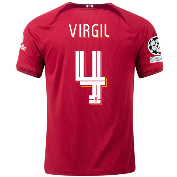 Liverpool No4 Virgil Red Home Kid Jersey