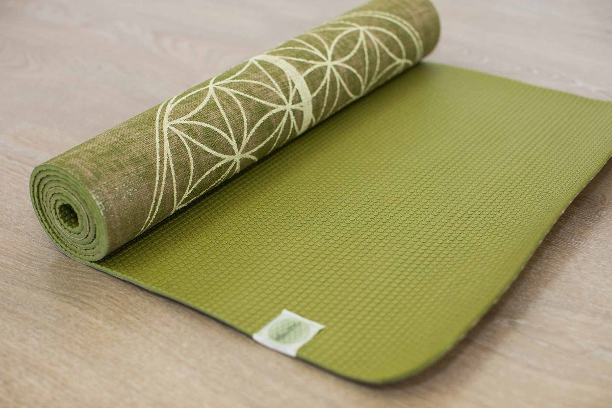 YOGATRIBE Organic Jute 100 Eco Yoga Mat /PISTACHIO Yogi Spirit