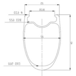 FL40mm Radsatz mit 2: 1 Speichen