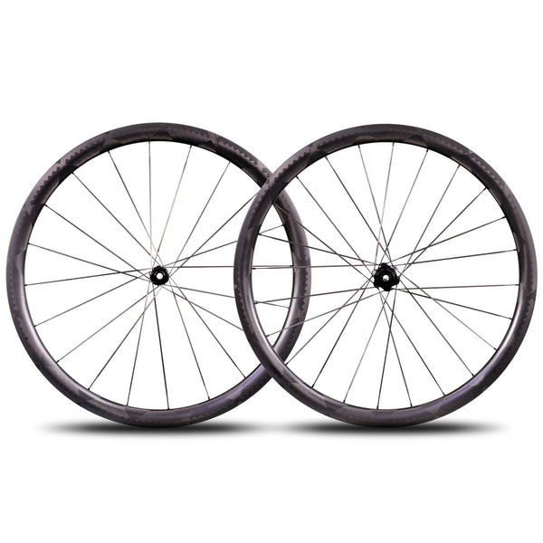 36mm Carbon Spoke Disc Wheels-12K Filament-wound