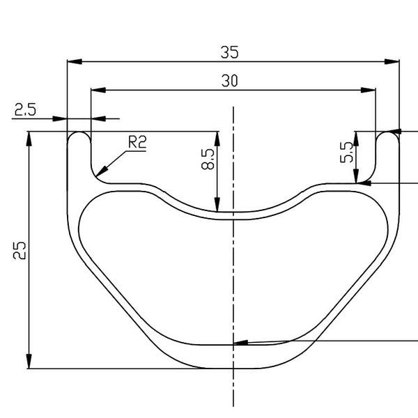 27.5er rim profile 35mm