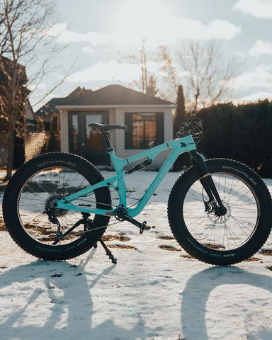 Bicicleta Fat Bike SN04 Turquesa Doble Suspensión Asequible – ICAN