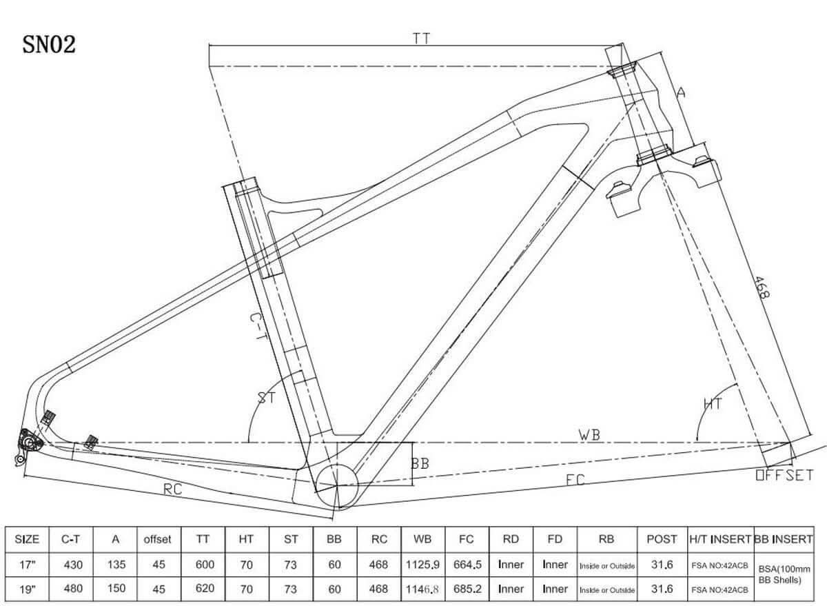 17 inch frame