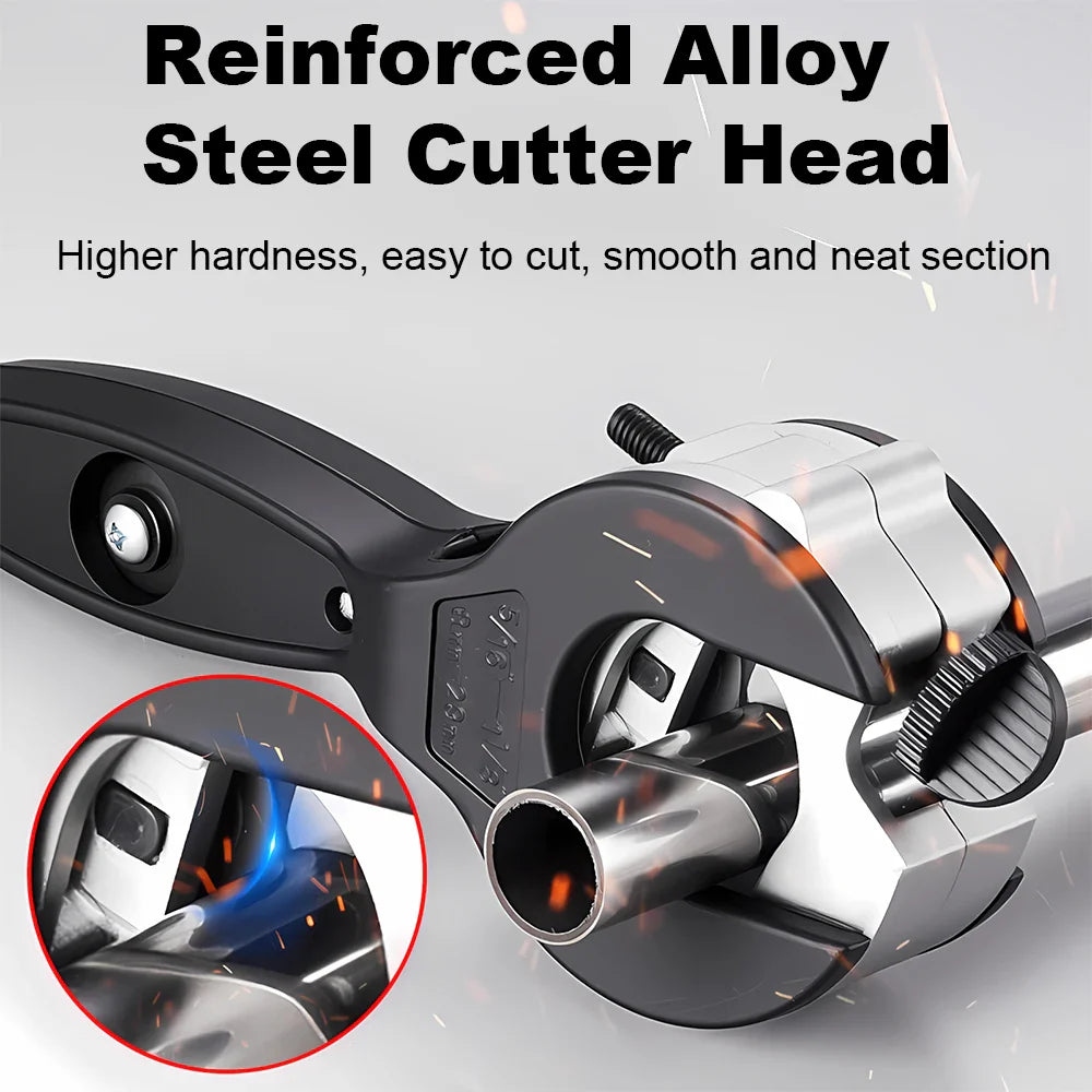 Professional Pipe Cutter | Ratchet Mechanism Steel Blade