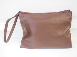 Lush Classic Brown Soft Leather Clutch