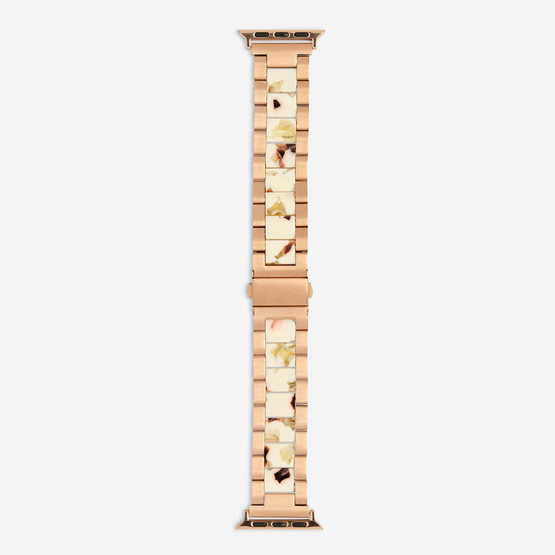 Lisbon Apple Watch Band - Vintage Rose Gold / Nougat