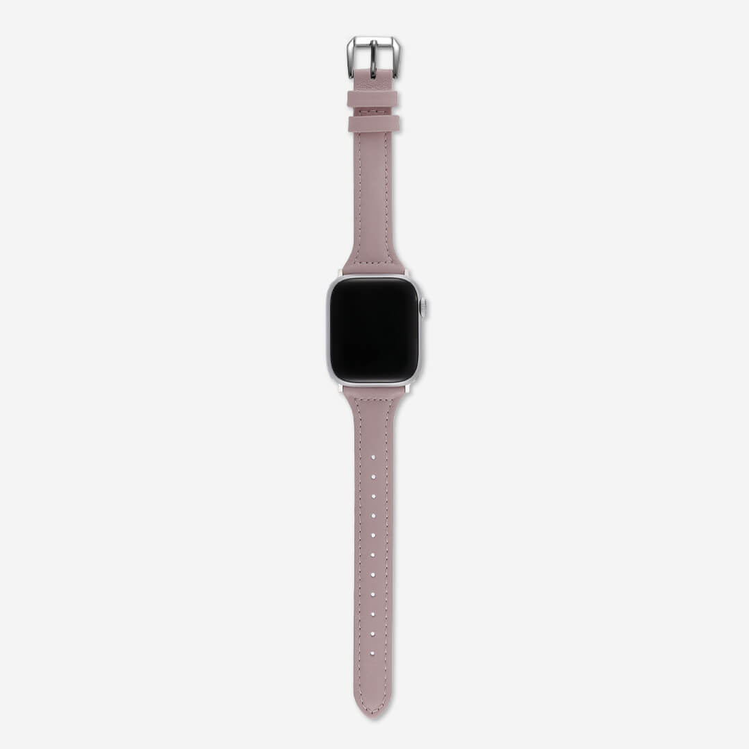 Slim Leather Apple Watch Band - Blush