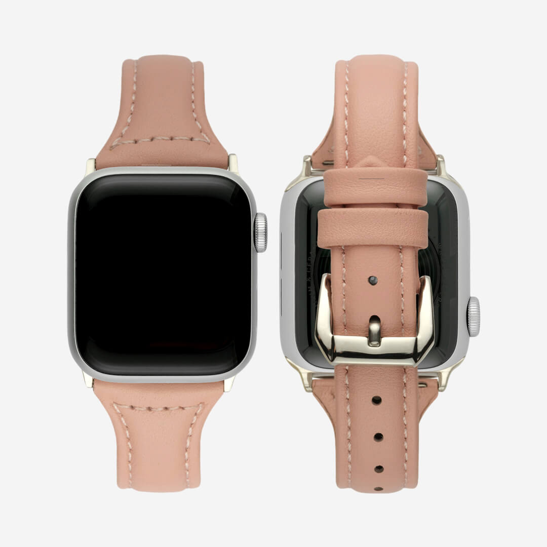 Slim Leather Apple Watch Band - Blossom