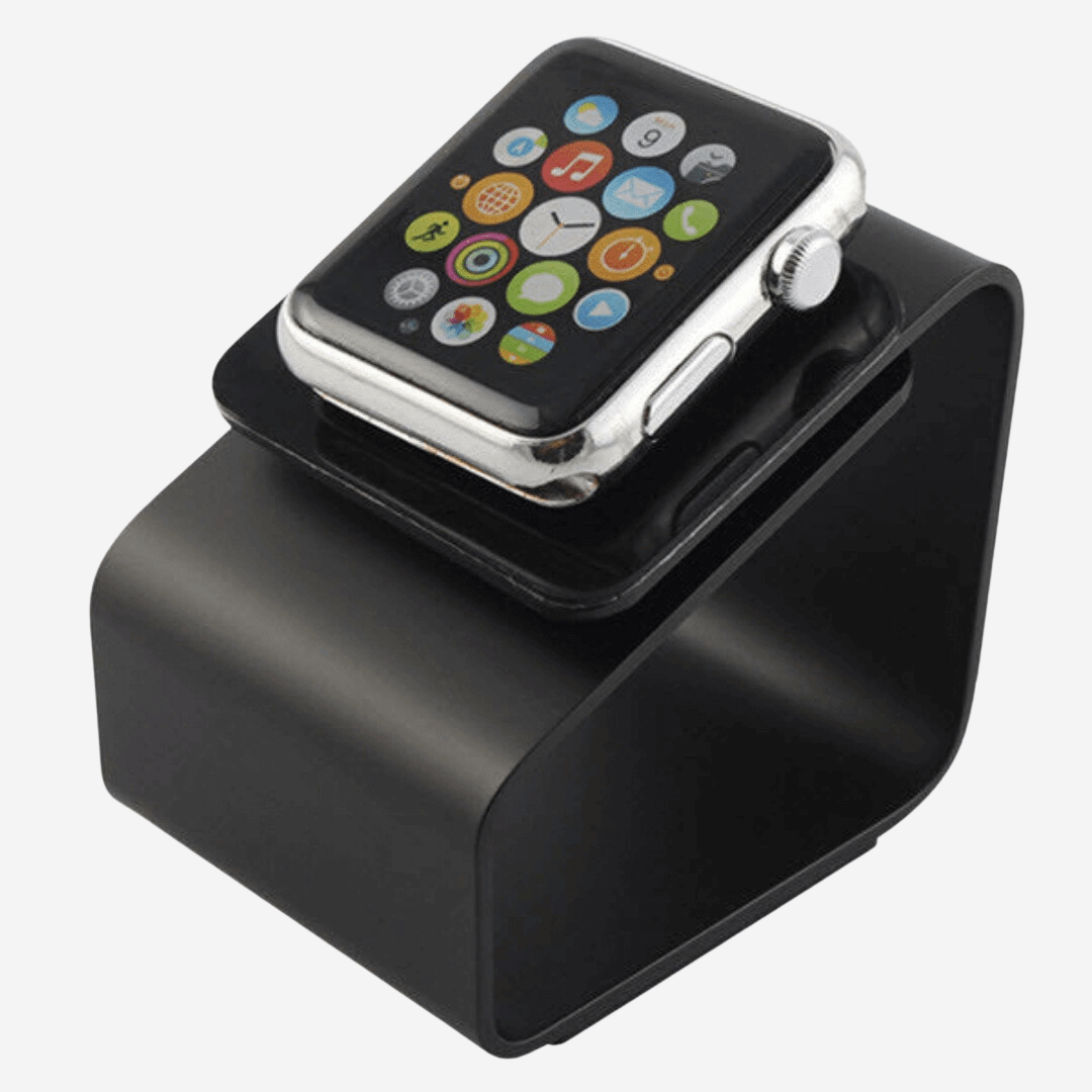 Aluminium Compact Apple Watch Charging Stand Black