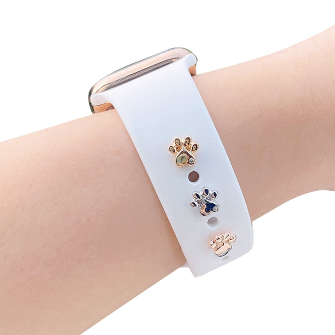 Paw Print Apple Watch Charm - Silver