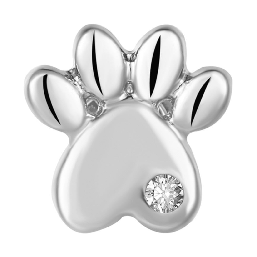 Paw Print Apple Watch Charm - Silver