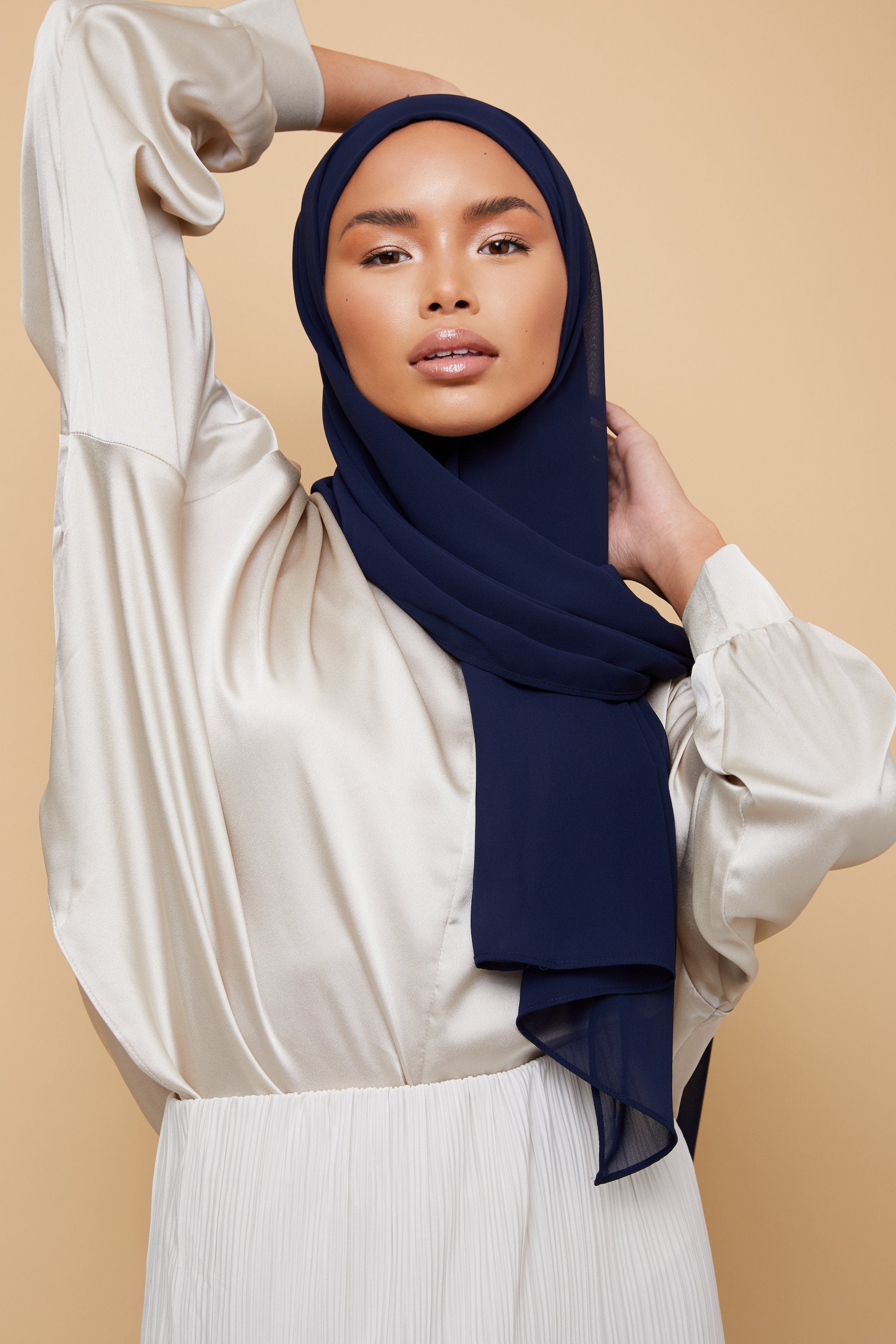 Luxury Chiffon Hijab-Rose Taupe