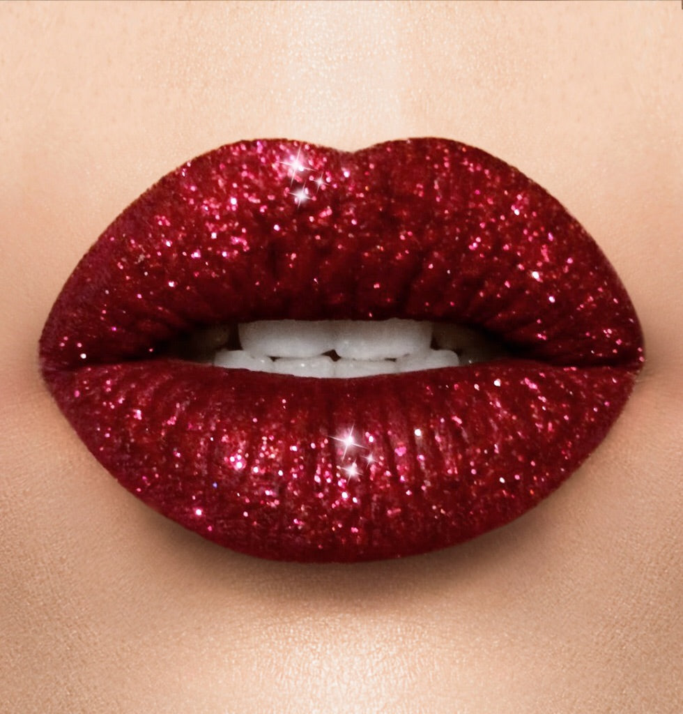 Holiday red glitter