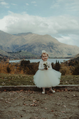 long sleeve flower girl dress