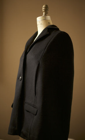 black wool cashmere cape