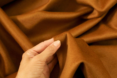 cognac wool fabric