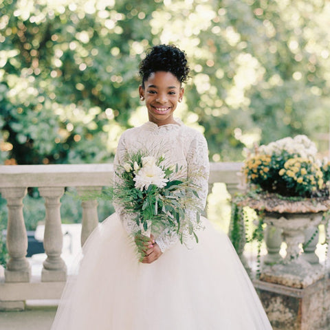 flower girl matching junior bridesmaid