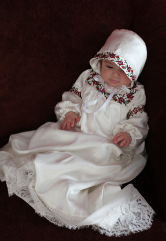 Ukrainian embroidered baptismal gown